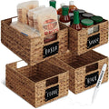 Best Choice Products Set of 4 9x12in Water Hyacinth Pantry Baskets, Woven by Unknown