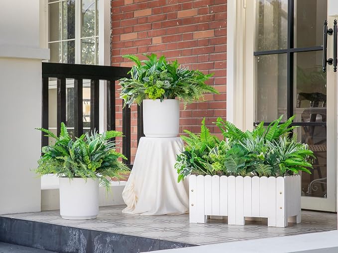 14PCS Artificial Plants Outdoor, Faux Fern Flower Greenery Stem - Image 3