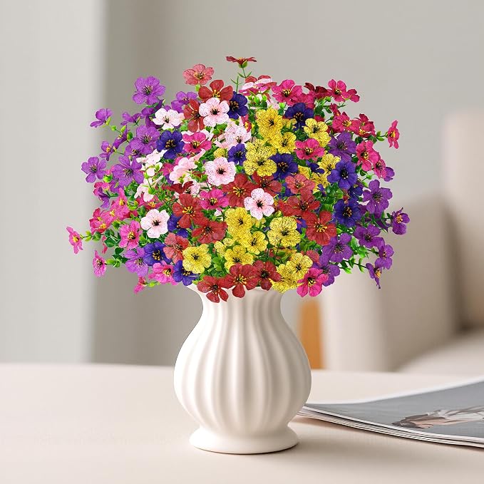 Artificial Faux Flowers Plants for Outdoors Outside Spring Summer Decoration - Image 9