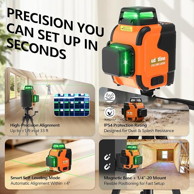 360° Lasers Level Self Leveling laser levels Professional tools | 3x360° laser - Image 4