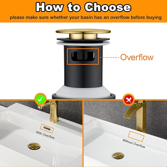 TIORIY Pop up Bahtroom Sink Drain - Image 4