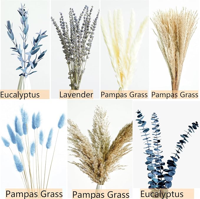 Dusty Blue Dried Flower Bouquet - Image 3