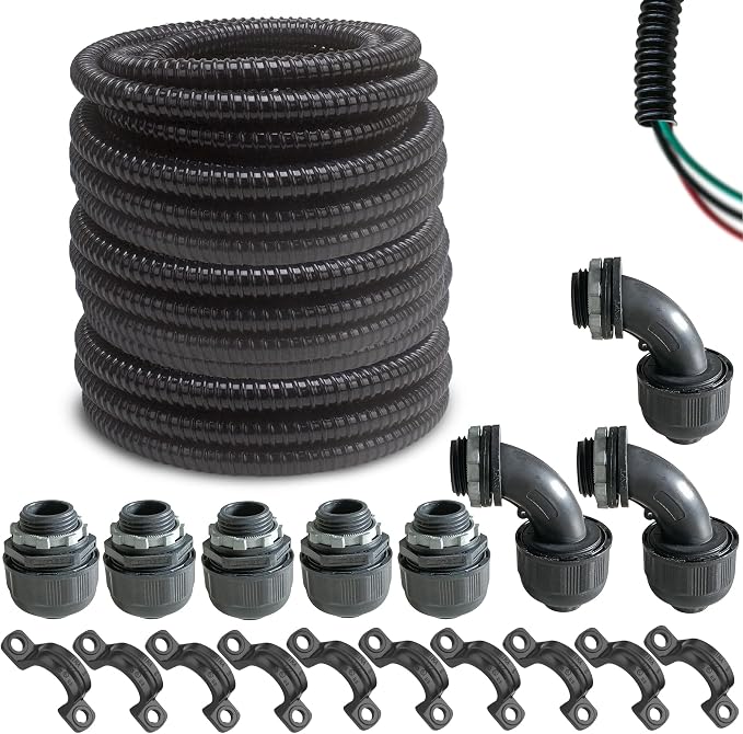 Yariwiz Black Special Extra Flexible Electrical Conduit Liquid Tight PVC by Yariwiz