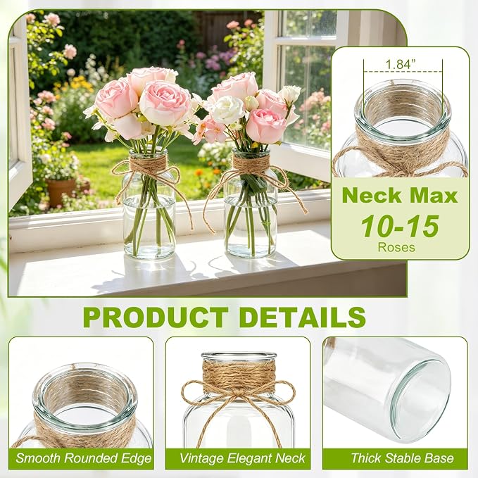 12 Pack Vintage Glass Flower Vases - Image 3