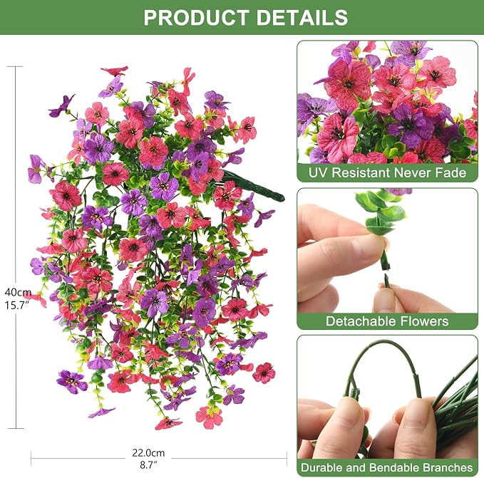 ZFProcess Artificial Hanging Flowers - Image 2