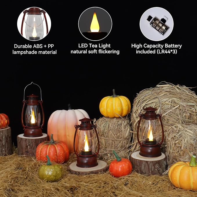 Red Painted Mini Lanterns 6-Pack - Image 4