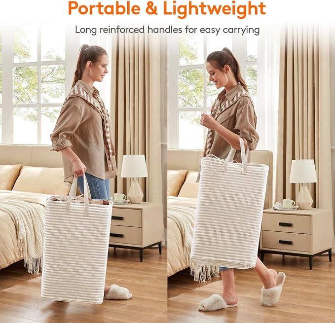 Lifewit 2 Pack Laundry Basket 80L Each, Collapsible Clothes Hamper - Image 4