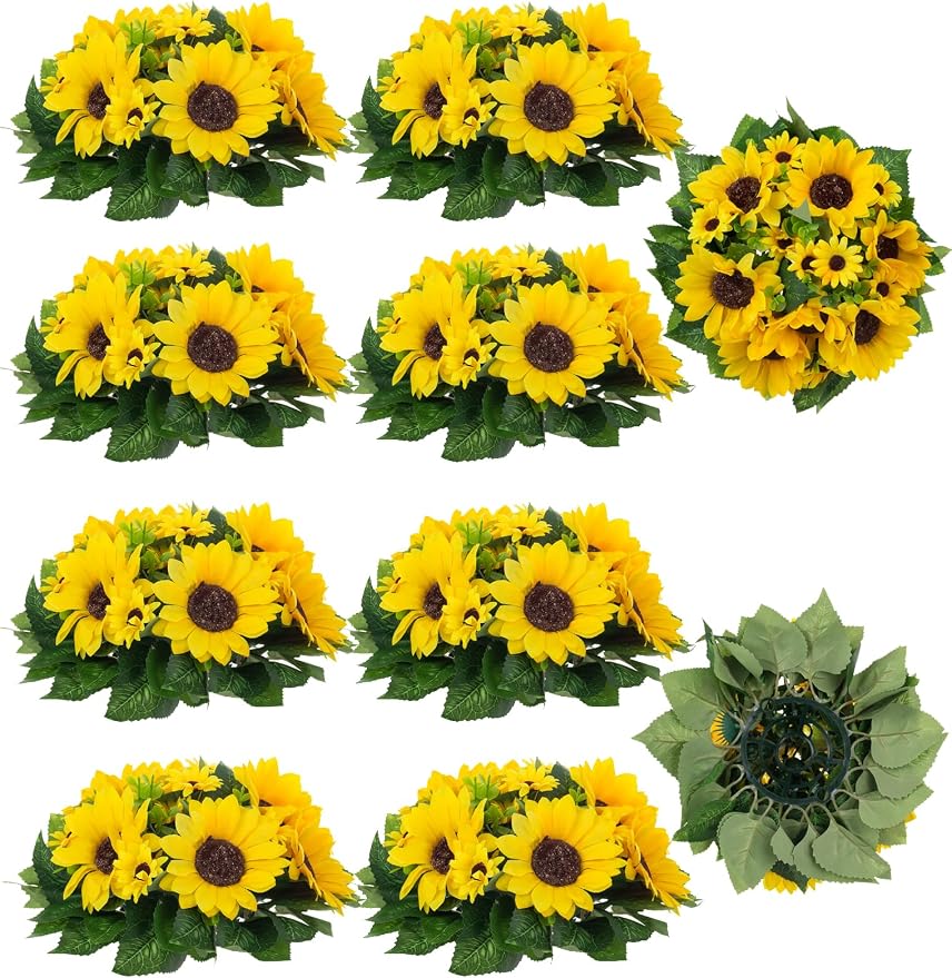 BLOSMON Sunflowers Artificial Flowers Ball by Blosmon