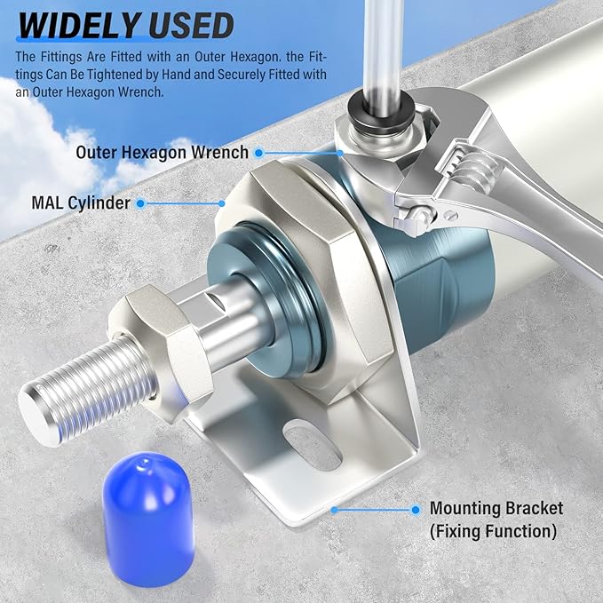 TAILONZ PNEUMATIC Male Straight 3/8 Inch Tube OD x 1/2 Inch NPT Thread Push to - Image 5