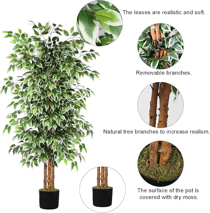 GTIDEA 6FT Artificial Ficus Tree - Image 4