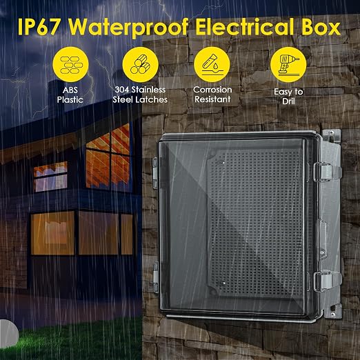 IP67 Outdoor Electrical Junction Box Waterproof 13"×13"×5" | Weatherproof - Image 2