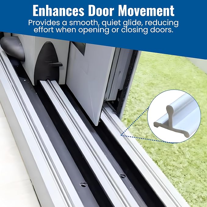 KC Hardware Vinyl Sliding Screen Door Track, Sliding Door Bottom Track - Image 5