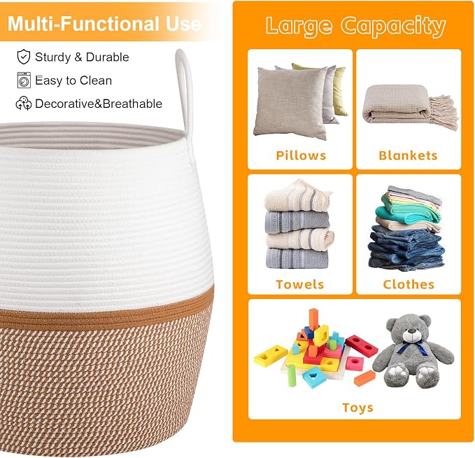 OIAHOMY 80L Blanket Basket - Image 5