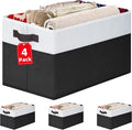 Large Storage Bins for Shelves 4 Pack, Closet Storage Baskets for Clothes by Criusia