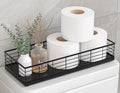 Toilet Paper Storage Basket, Narrow Bathroom Countertop Organizer by Focusonit