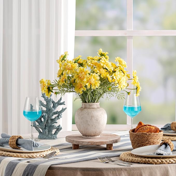 Ceramic Flower Vase, Rustic Farmhouse Decorative Vase Pottery Pampas Grass Vases - Image 5