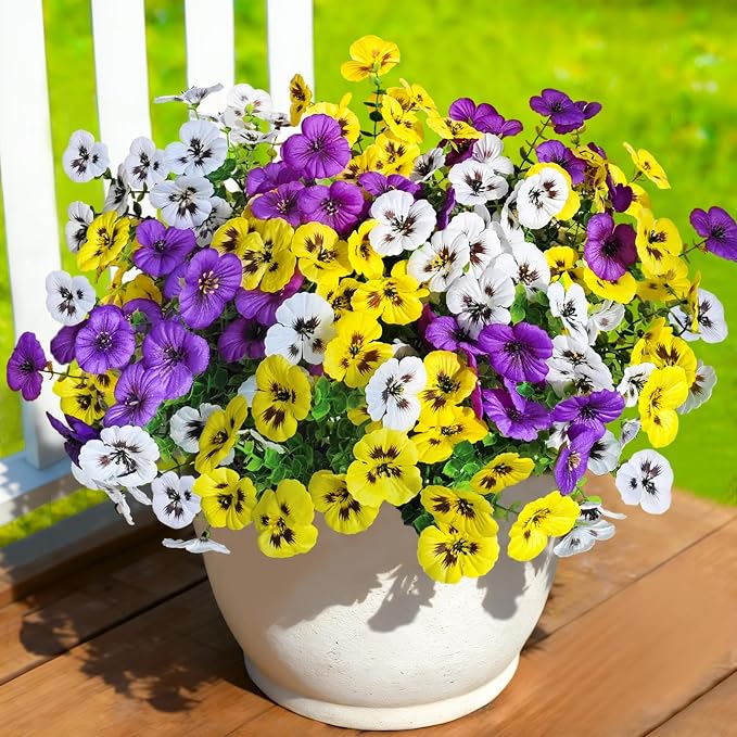 20 Pcs Artificial Fake Pansy Flowers - Image 6