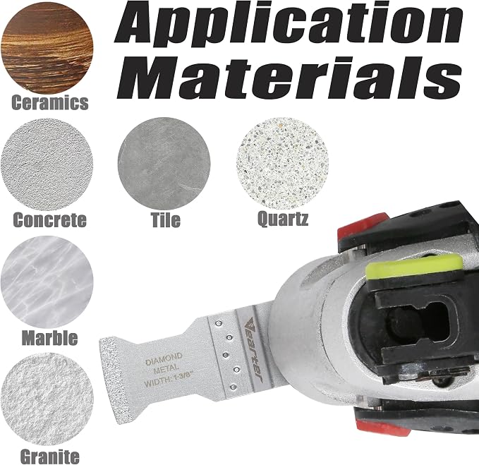 6PCS Diamond Oscillating Tool Blade Kit, - Image 2