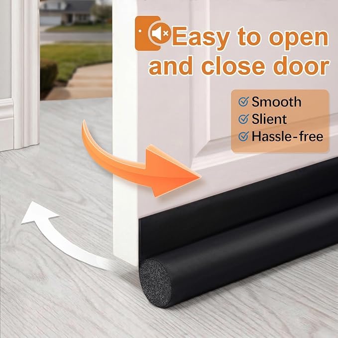 HomeProtect Door Draft Stopper 2 Pack Adjustable, Door Sweep - Image 6