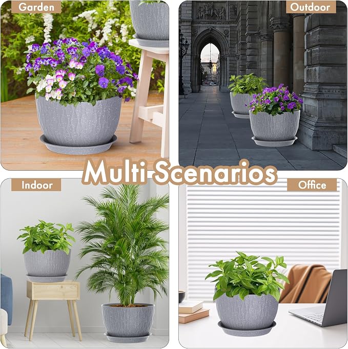 WSMKSZ 12 Inch Wide Water Ripples Flower Pots - Image 6