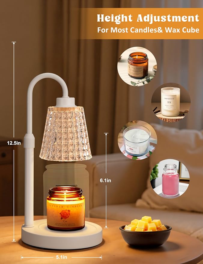 Innqoo White Crystal Candle Warmer Lamp - Image 3