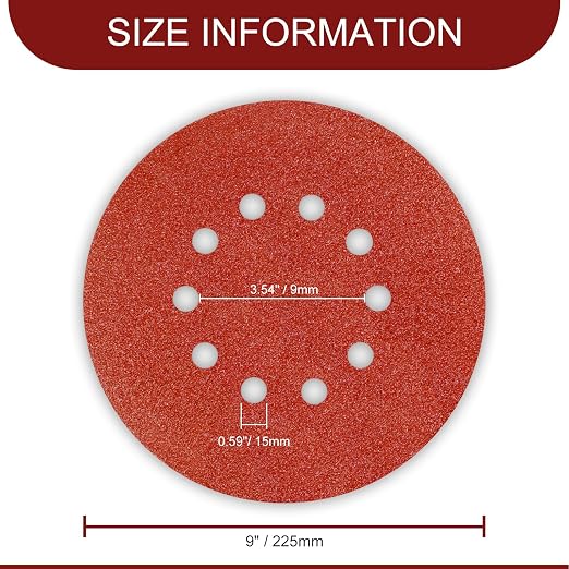 9 Inch 10 Holes Sanding Disc 320 Grit Drywall Sandpaper 30PCS - Image 4