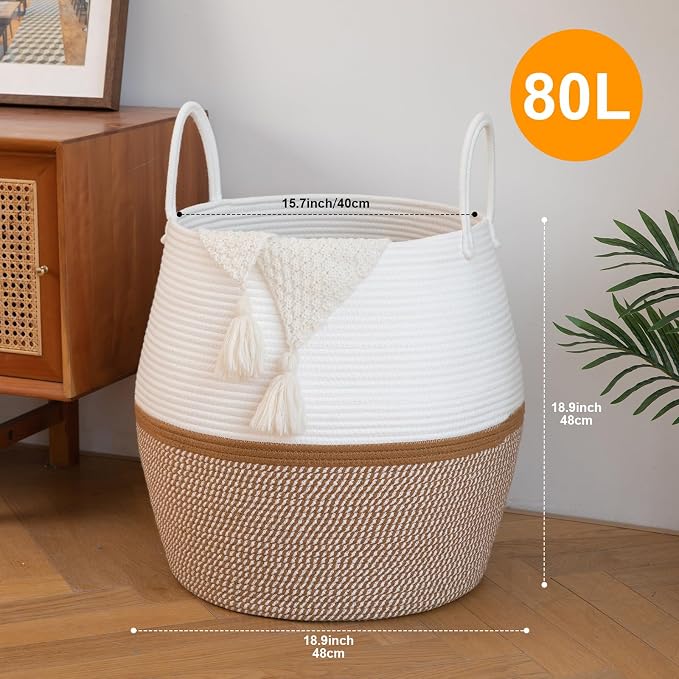 OIAHOMY 80L Blanket Basket - Image 2