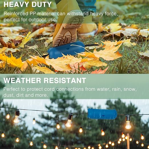 3 Pack Outdoor Extension Cord Waterproof Cover, - Image 7