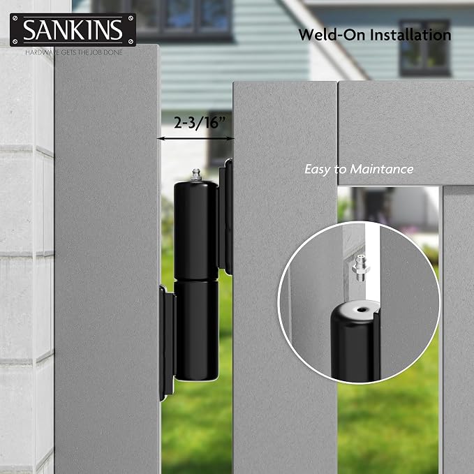 7" Heavy Duty Gate Hinges, Weld on Hinges 900lbs Capacity, Outdoor Trailer Gate - Image 6