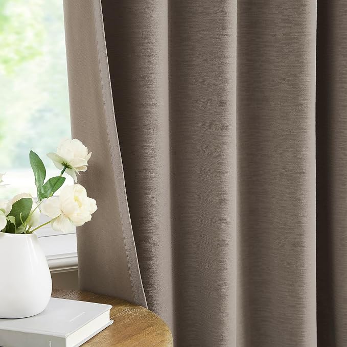 Kayne Studio Mocha Tan Velvet Pinch Pleated Back Tab Curtains 90 Inch Long | - Image 7