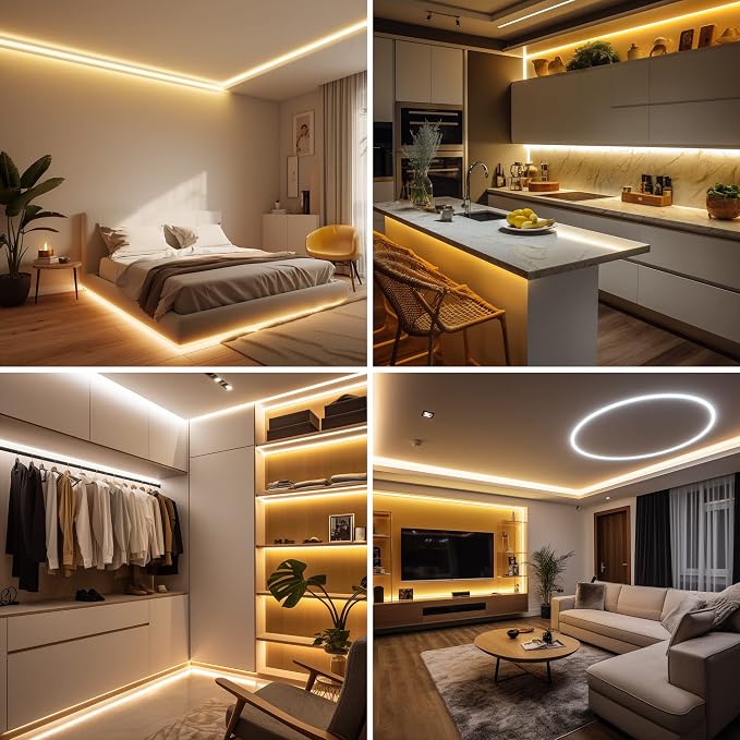 AXMOTUT 32.8ft COB LED Strip Light Warm White, High Bright LED Strips - Image 7