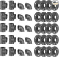 3/4" Floor Flange/Elbow/Tee Combo, 40 Pack Pipe Fitting by HomeTZH
