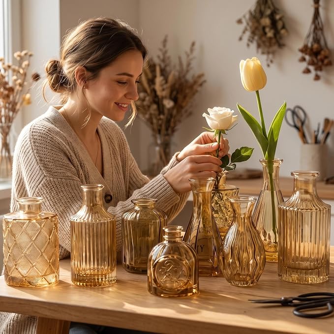 Mini Bud Vases Centerpieces for Tables, Small Flower Vases Suitable for - Image 6