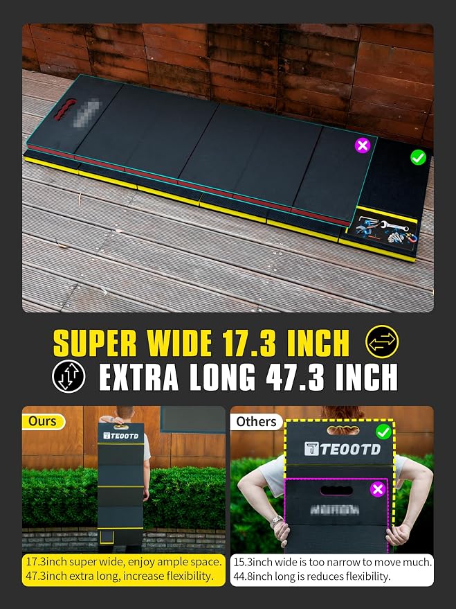 1.2" Extra Thick Foldable Mechanic Mat, Kneeling Pad - Image 4