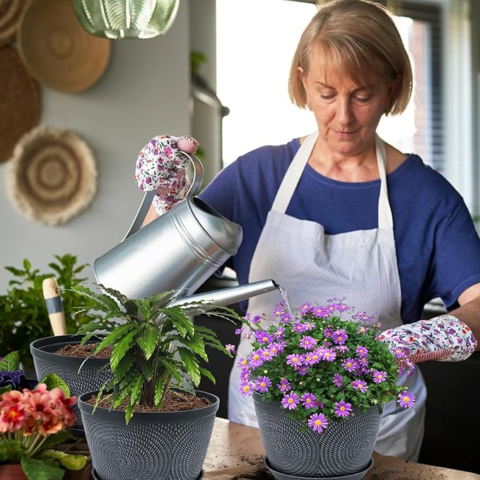 Quarut Flower Pots for Outdoor, Plastic Plant Pots - Image 2