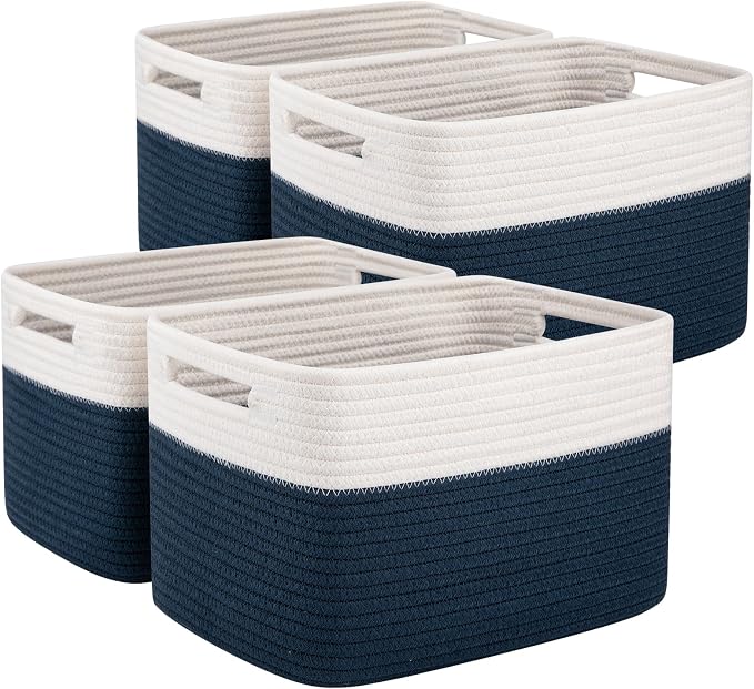 OIAHOMY 4 Pack Storage Basket, Closet Organizer by MasterofSpaceOptimization