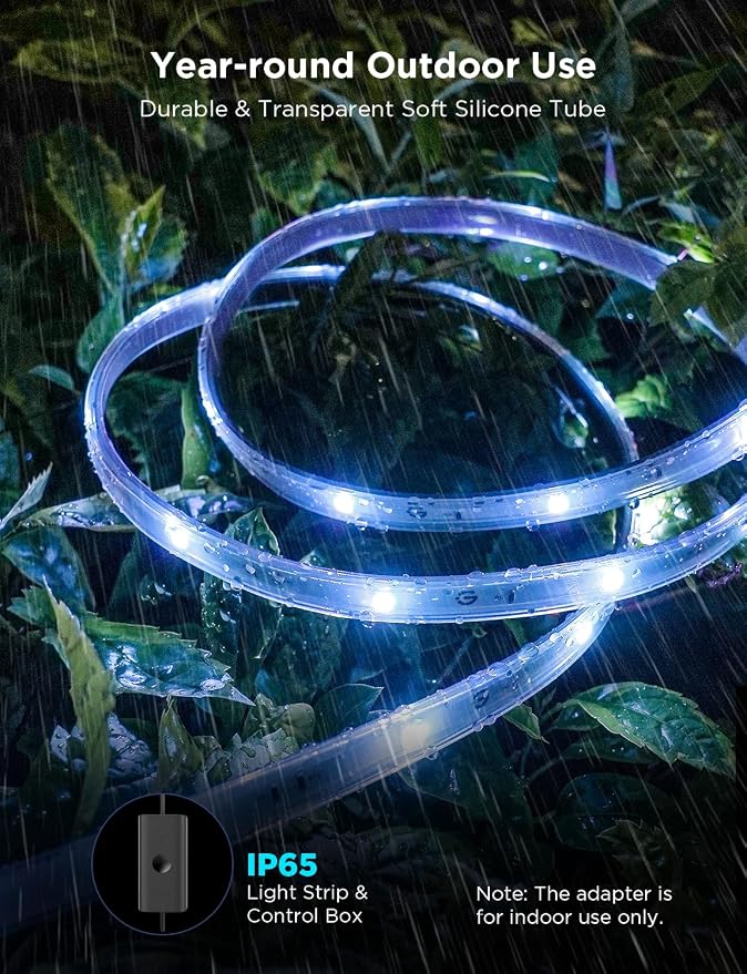 Govee Outdoor LED Strip Lights, 65.6ft Smart Led Strip Lights Work - Image 5