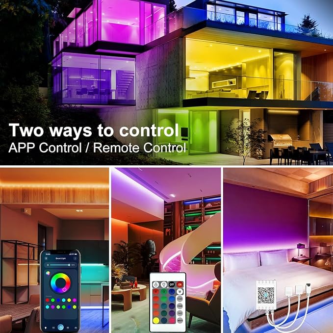 DAYBETTER LED Strip Lights 200ft 2 * 100ft RGB Music Sync Smart App Control | - Image 5
