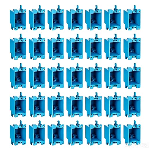 36 Pack 1-Gang Old Work Retrofit Electrical Box, 14 Cu. in. PVC Junction Box by Unknown