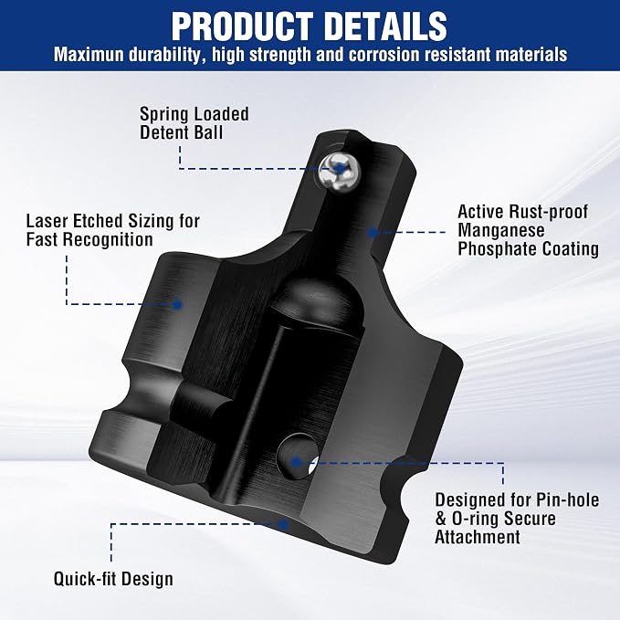 WORKPRO CR-MO 3/4F to 1/2M Impact Socket Adapter, Square Drive Reducer | CR-MO - Image 3