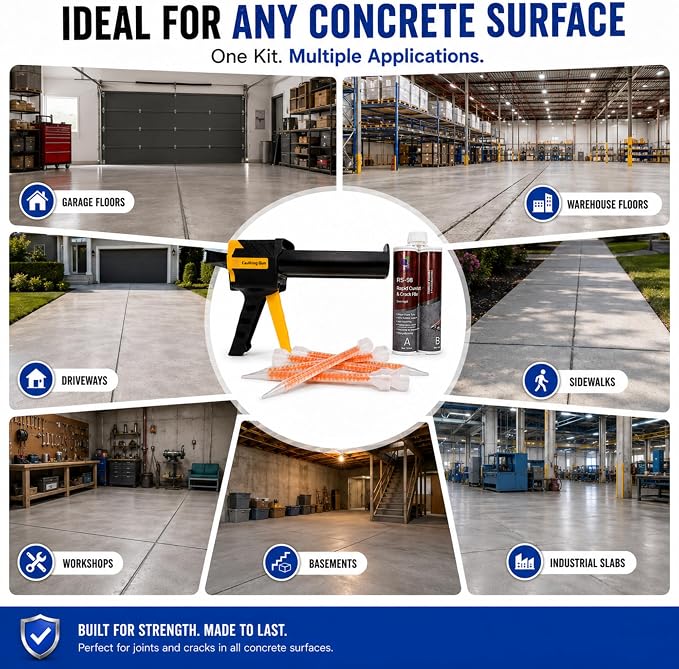 RS-98 Rapid Cure Joint & Crack Filler Kit, Concrete Crack Filler Kit, 400ML | - Image 6