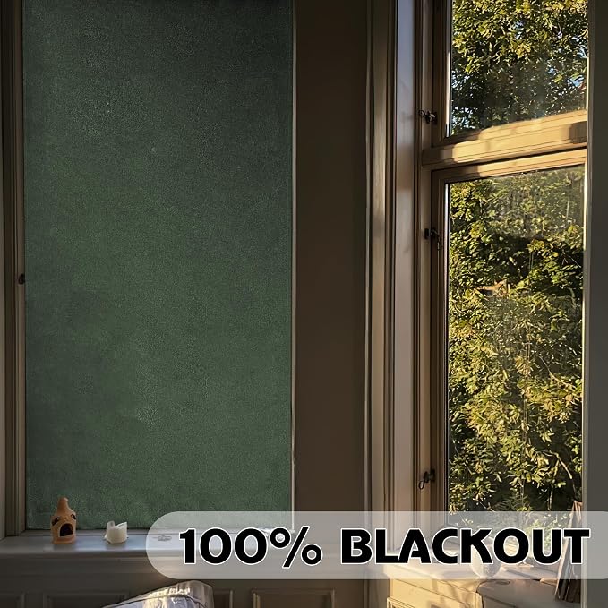 RYB HOME Linen Door Window Curtains W30 x L69, Light Green, 1 Panel - Image 3