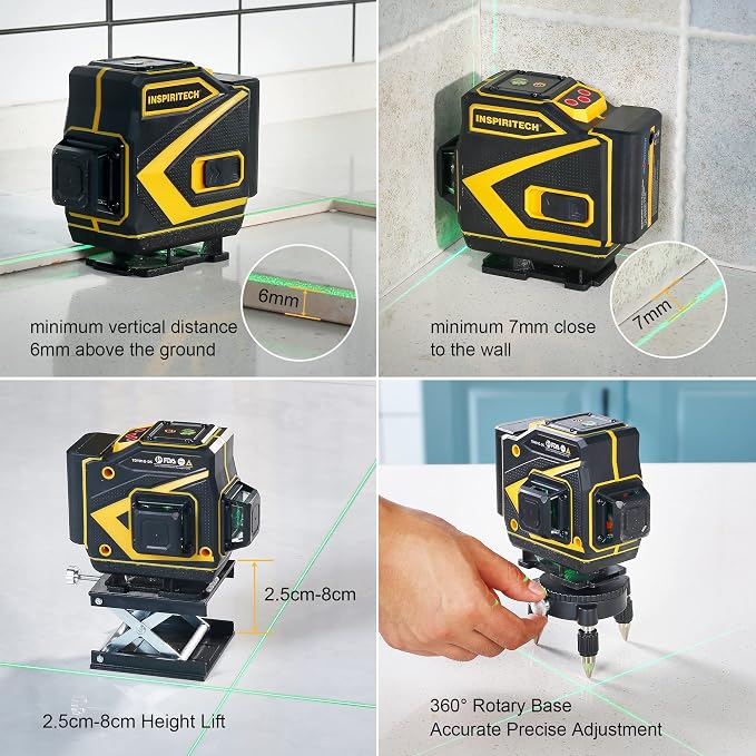 Floor Laser Level Self Leveling, 3x360 Horizontal Vertical Cross Line laser - Image 3