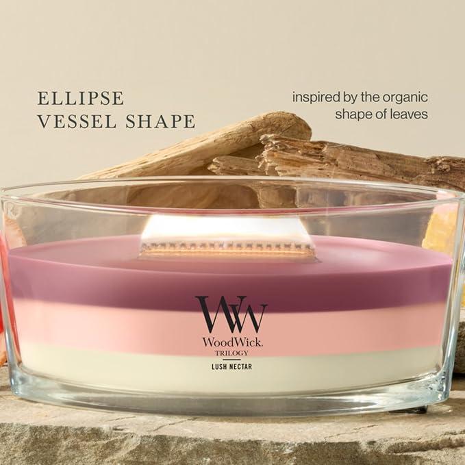 Woodwick Lush Nectar Ellipse Trilogy Candle - Image 4