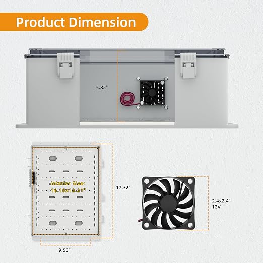 Joinfworld Outdoor Enclosure Box 18.1x12.6x6.4 White Waterproof | ABS - Image 6