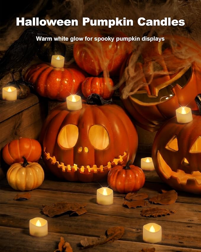 Homemory 50-Pack Flameless Tea Lights Candles Battery Operated, 200+ Hours | - Image 3