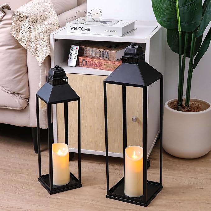 Large Lanterns Decorative Outdoor Indoor, Glass Free - Image 5
