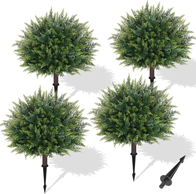Artificial Plants Outdoor, Fake Bushes, Waterproof, Easy Installation, Ground by Waipfaru