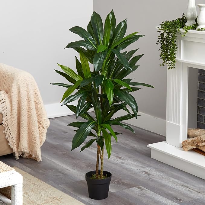 Nearly Natural 48 in Artificial Dracaena Real Touch Plant - Image 2