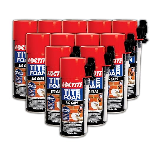 Loctite Tite Foam Big Gaps Spray Foam Sealant, 12 fl oz Can, 12 Pack - Image 2